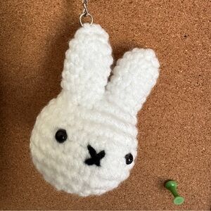 Miffy Inspired Crochet Keychain, Handmade